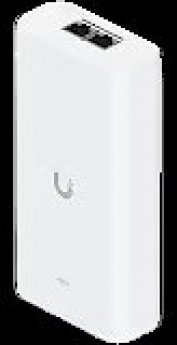Ubiquiti UniFi 10G PoE+++ Adapter (90W), can power UniFi PoE+++ devices, reduce dependency on PoE switch power, and provide a Multi-Gigabit LAN connection, Contains RJ45 data input, AC cable with earth ground, and PoE+++ output