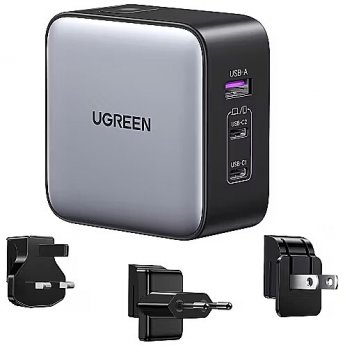 Ugreen Ladegerät USB-A+2*USB-C 65W GaN Reiseadapter