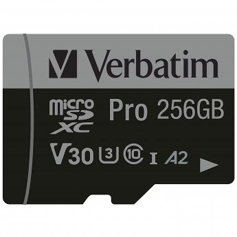 Verbatim Pro Class, 256GB, MicroSDHC +Adapter