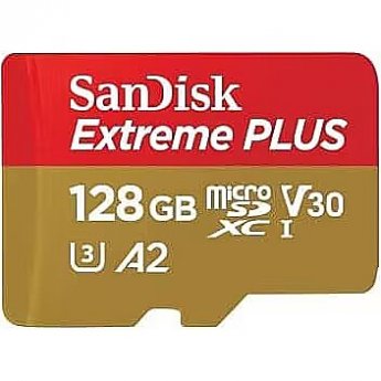 Western Digital Extreme Plus, microSDXC, 128GB, UHS-I, U3, V30 +Adapter
