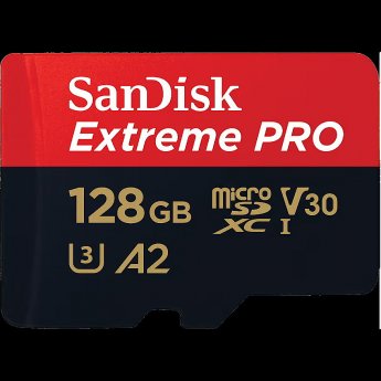 Western Digital Extreme Pro, microSDXC, 128GB, UHS-I, U3, V30 +Adapter