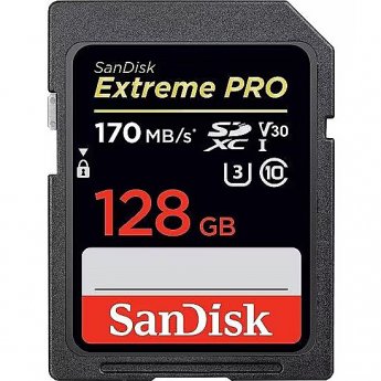 Western Digital Extreme Pro, SDXC, 128GB, UHS-I, U3, V30