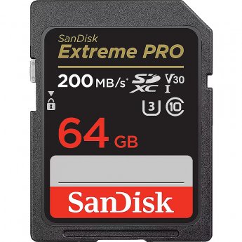 Western Digital Extreme Pro, SDXC, 64GB, UHS-I, U3, V30