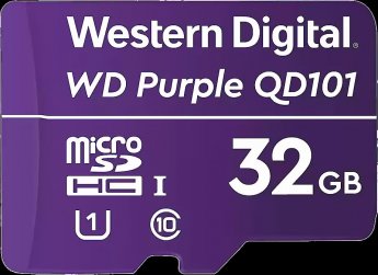 Western Digital Purple QD101, microSDHC, 32GB, Class 10, UHS-I, U1