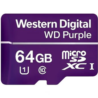 Western Digital Purple QD101, microSDXC, 64GB, Class 10, UHS-I, U1
