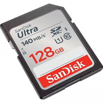 Western Digital Ultra, SDXC, 128GB, Class 10, UHS-I, U1