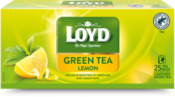 Zaļā tēja LOYD, citrona garša, 25 x 1,5 g