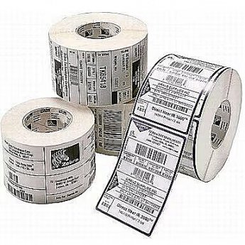 Zebra LABEL POLYETHYLENE 76X25MM TT 3100T GLOS PERM ADHES 76MM CORE
